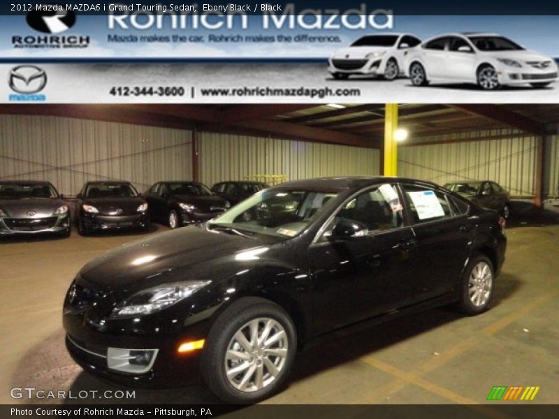 Ebony Black / Black 2012 Mazda MAZDA6 i Grand Touring Sedan