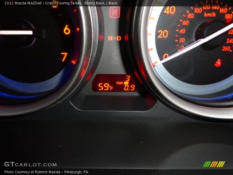 Ebony Black / Black 2012 Mazda MAZDA6 i Grand Touring Sedan