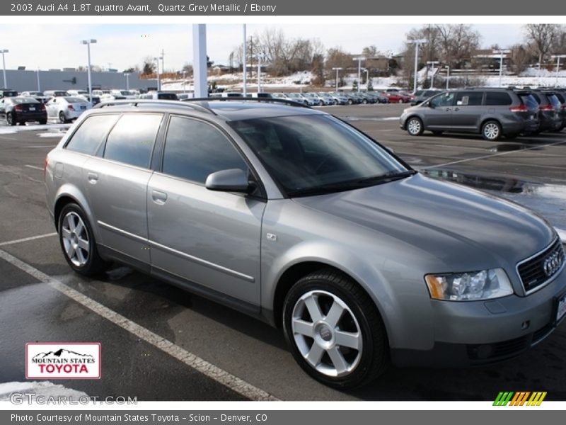 Quartz Grey Metallic / Ebony 2003 Audi A4 1.8T quattro Avant