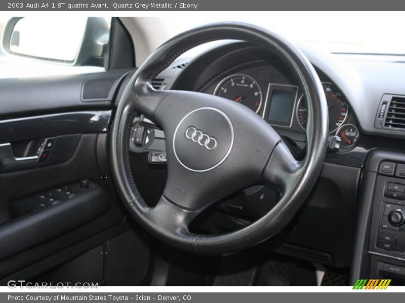 Quartz Grey Metallic / Ebony 2003 Audi A4 1.8T quattro Avant