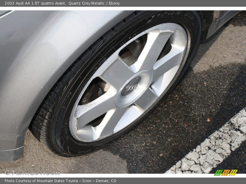 Quartz Grey Metallic / Ebony 2003 Audi A4 1.8T quattro Avant