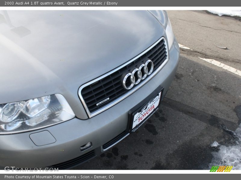 Quartz Grey Metallic / Ebony 2003 Audi A4 1.8T quattro Avant