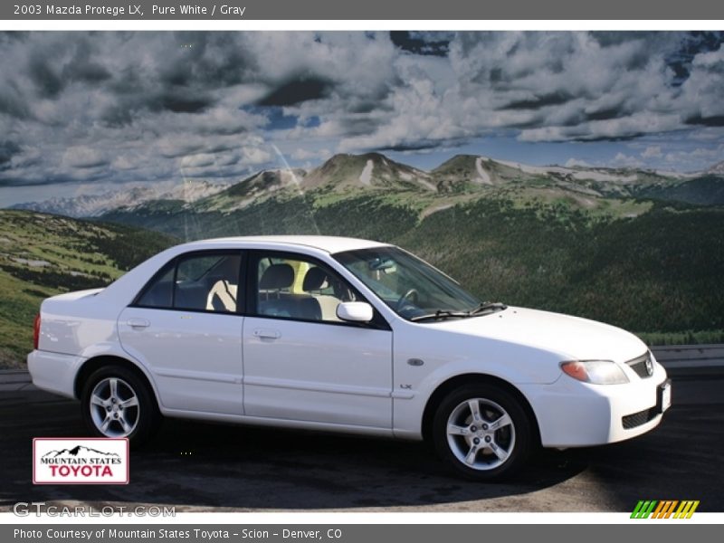 Pure White / Gray 2003 Mazda Protege LX