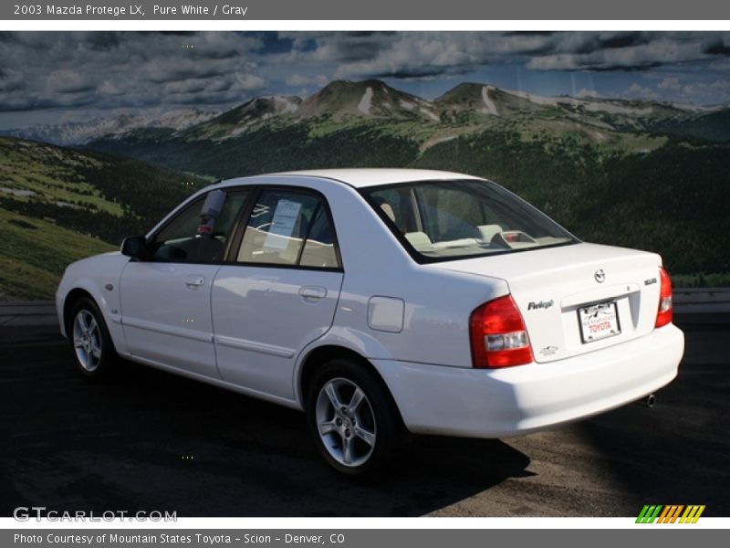 Pure White / Gray 2003 Mazda Protege LX