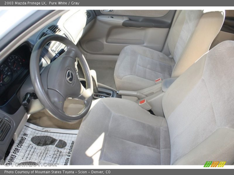 Pure White / Gray 2003 Mazda Protege LX