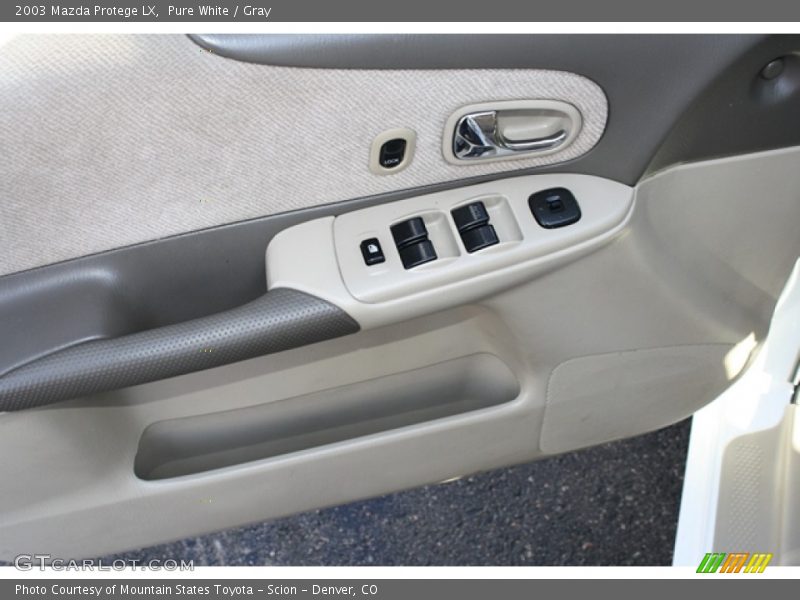 Pure White / Gray 2003 Mazda Protege LX