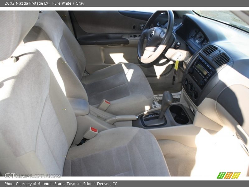Pure White / Gray 2003 Mazda Protege LX