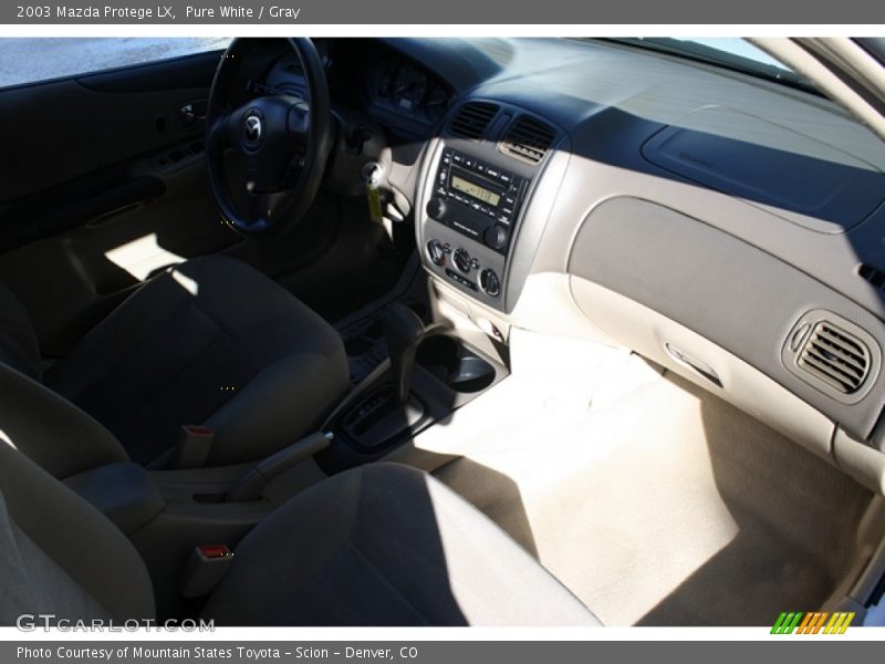 Pure White / Gray 2003 Mazda Protege LX