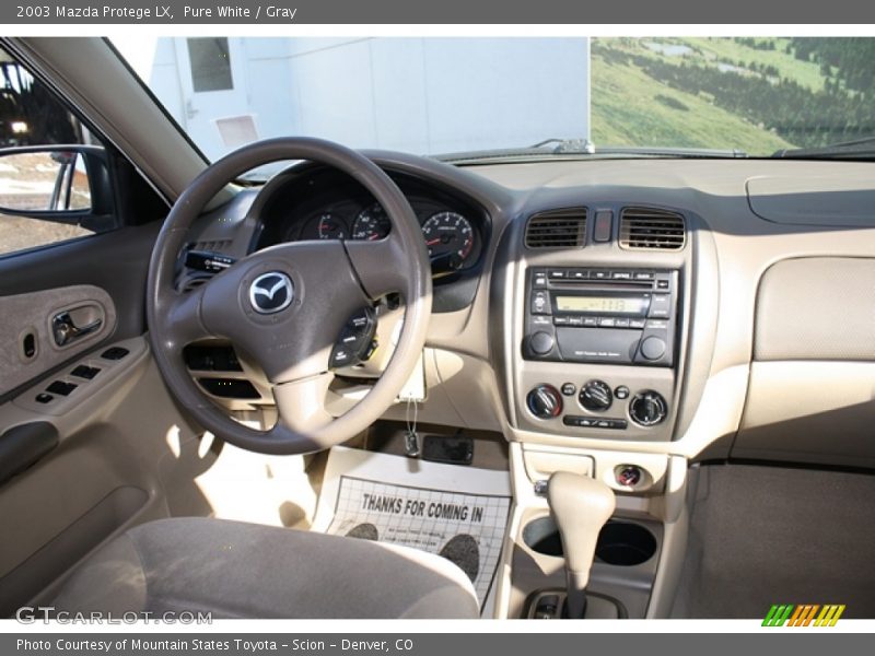 Pure White / Gray 2003 Mazda Protege LX