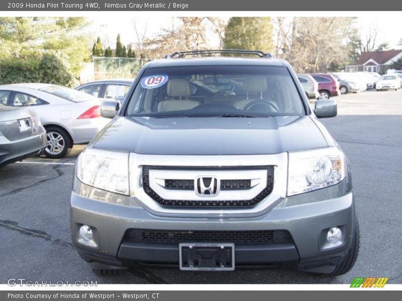 Nimbus Gray Metallic / Beige 2009 Honda Pilot Touring 4WD
