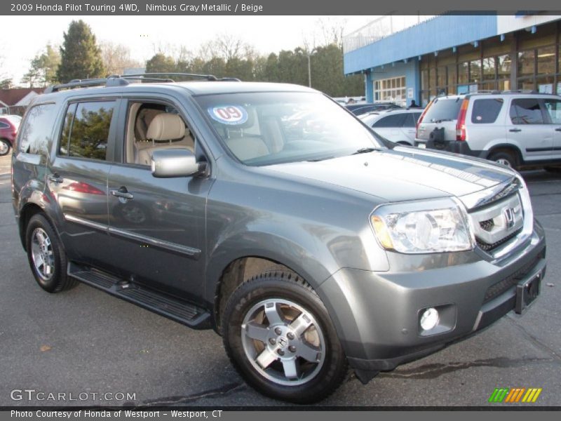 Nimbus Gray Metallic / Beige 2009 Honda Pilot Touring 4WD