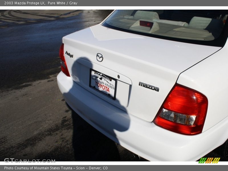 Pure White / Gray 2003 Mazda Protege LX