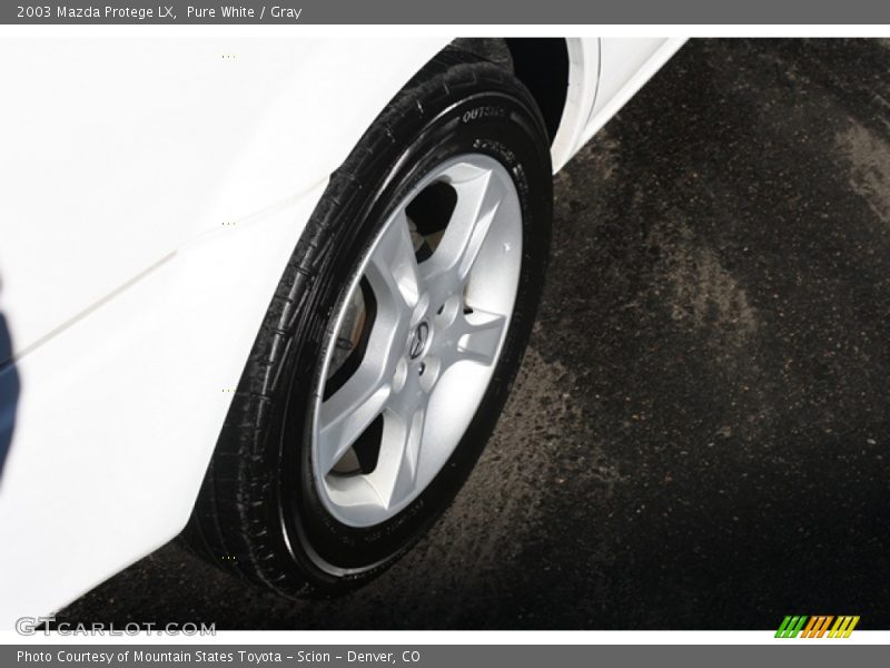 Pure White / Gray 2003 Mazda Protege LX