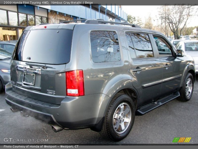 Nimbus Gray Metallic / Beige 2009 Honda Pilot Touring 4WD