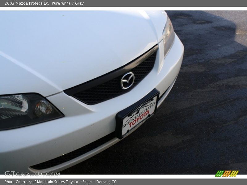 Pure White / Gray 2003 Mazda Protege LX