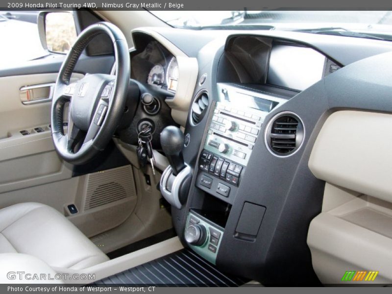 Nimbus Gray Metallic / Beige 2009 Honda Pilot Touring 4WD