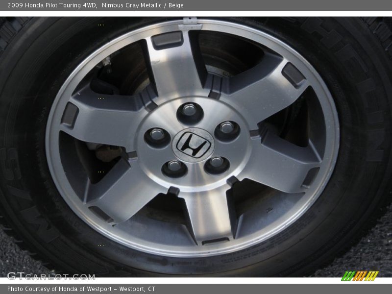 Nimbus Gray Metallic / Beige 2009 Honda Pilot Touring 4WD
