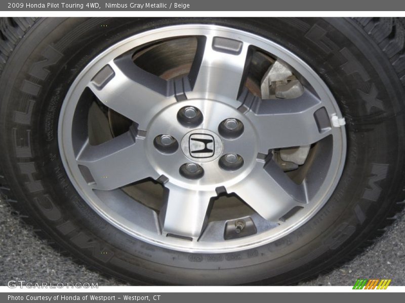 Nimbus Gray Metallic / Beige 2009 Honda Pilot Touring 4WD