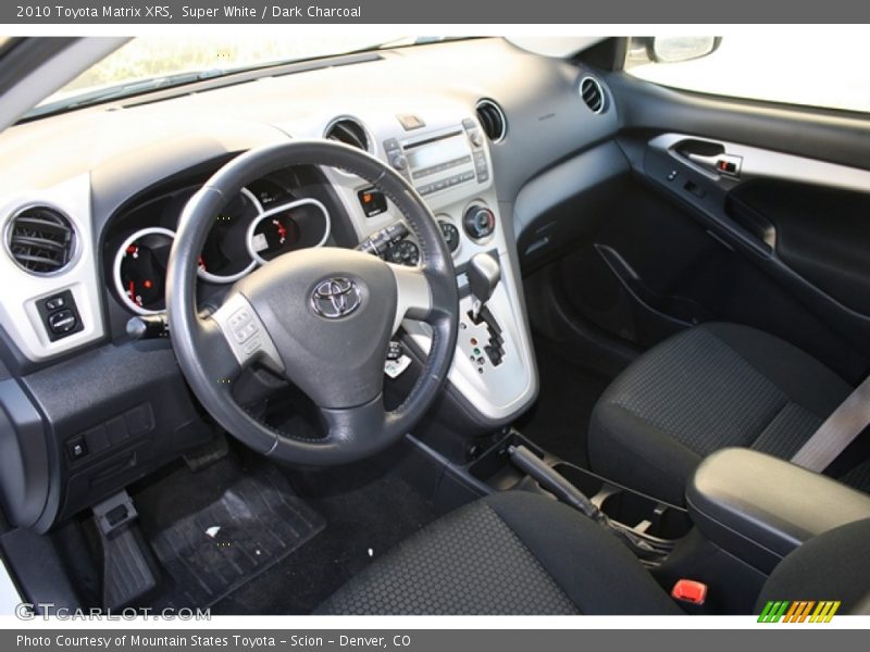 Super White / Dark Charcoal 2010 Toyota Matrix XRS