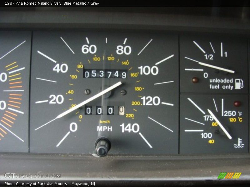  1987 Milano Silver Silver Gauges
