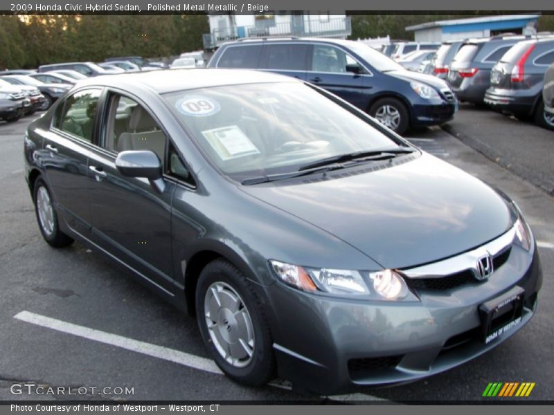 Polished Metal Metallic / Beige 2009 Honda Civic Hybrid Sedan