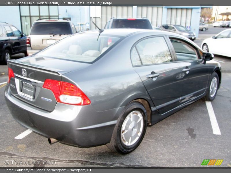 Polished Metal Metallic / Beige 2009 Honda Civic Hybrid Sedan