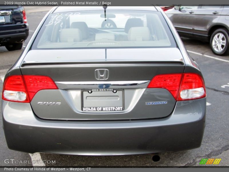 Polished Metal Metallic / Beige 2009 Honda Civic Hybrid Sedan