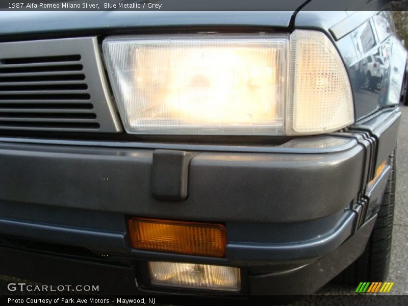 Blue Metallic / Grey 1987 Alfa Romeo Milano Silver