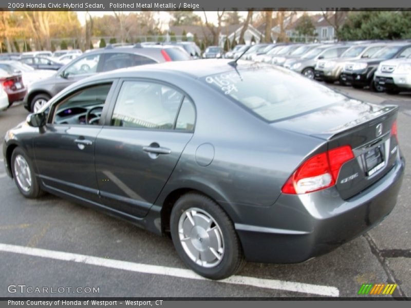 Polished Metal Metallic / Beige 2009 Honda Civic Hybrid Sedan