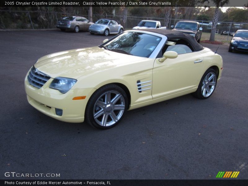 Classic Yellow Pearlcoat / Dark Slate Grey/Vanilla 2005 Chrysler Crossfire Limited Roadster