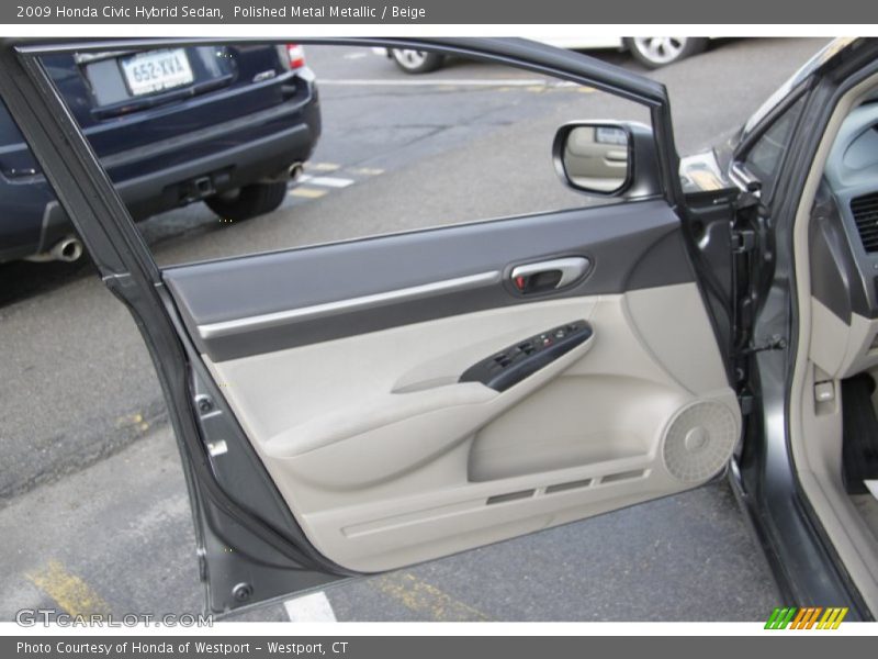 Polished Metal Metallic / Beige 2009 Honda Civic Hybrid Sedan