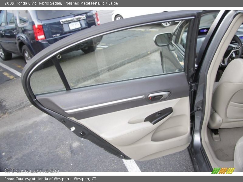 Polished Metal Metallic / Beige 2009 Honda Civic Hybrid Sedan