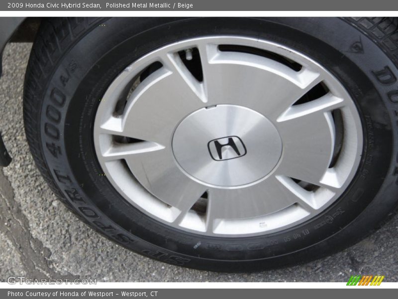 Polished Metal Metallic / Beige 2009 Honda Civic Hybrid Sedan