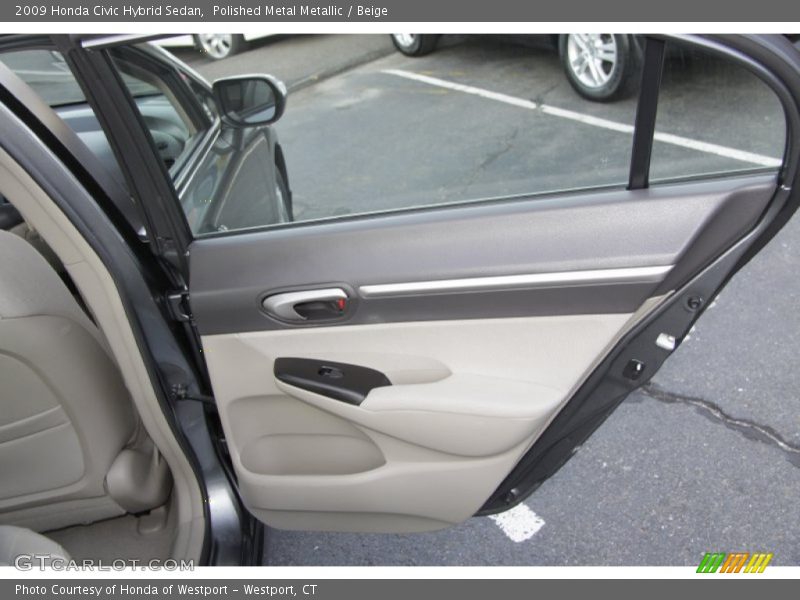 Polished Metal Metallic / Beige 2009 Honda Civic Hybrid Sedan