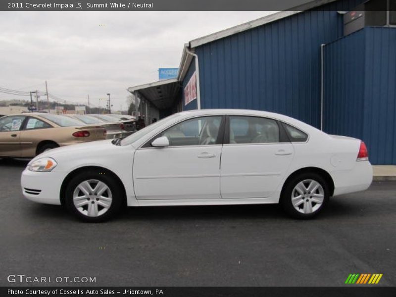 Summit White / Neutral 2011 Chevrolet Impala LS