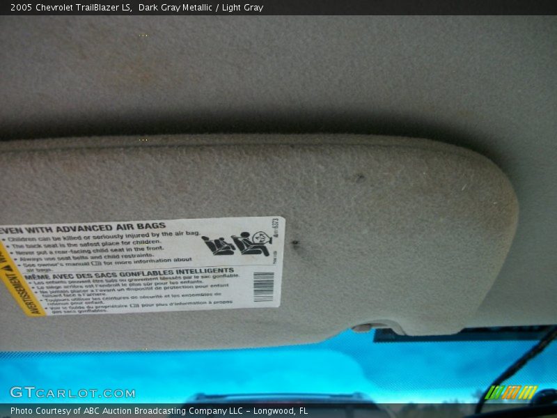 Dark Gray Metallic / Light Gray 2005 Chevrolet TrailBlazer LS