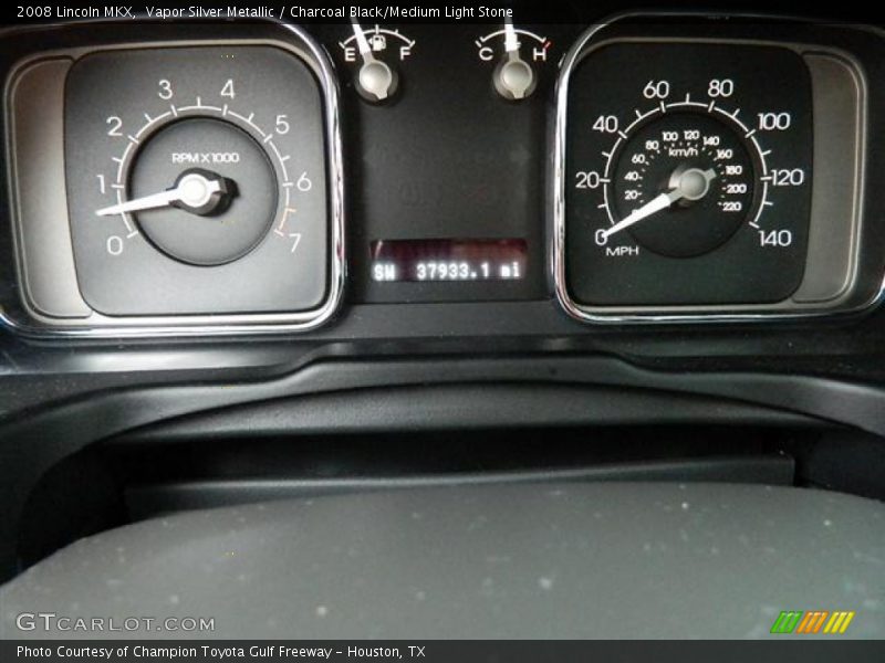 Vapor Silver Metallic / Charcoal Black/Medium Light Stone 2008 Lincoln MKX
