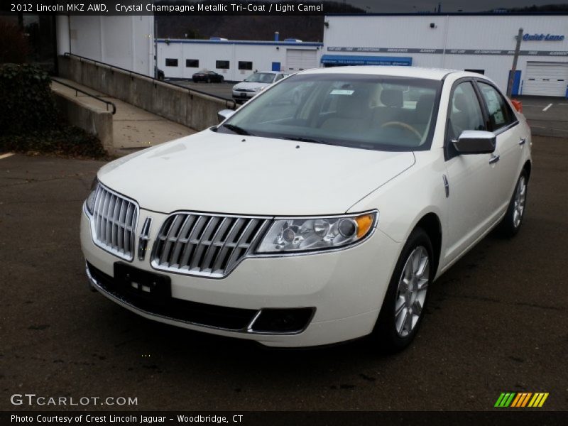 Crystal Champagne Metallic Tri-Coat / Light Camel 2012 Lincoln MKZ AWD
