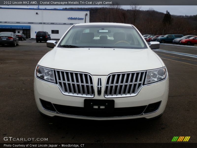Crystal Champagne Metallic Tri-Coat / Light Camel 2012 Lincoln MKZ AWD