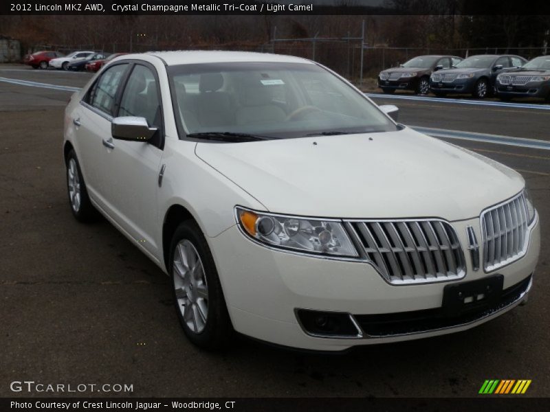 Crystal Champagne Metallic Tri-Coat / Light Camel 2012 Lincoln MKZ AWD