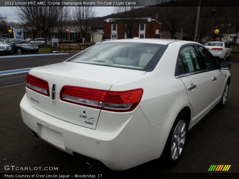 Crystal Champagne Metallic Tri-Coat / Light Camel 2012 Lincoln MKZ AWD