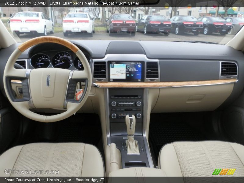 Crystal Champagne Metallic Tri-Coat / Light Camel 2012 Lincoln MKZ AWD