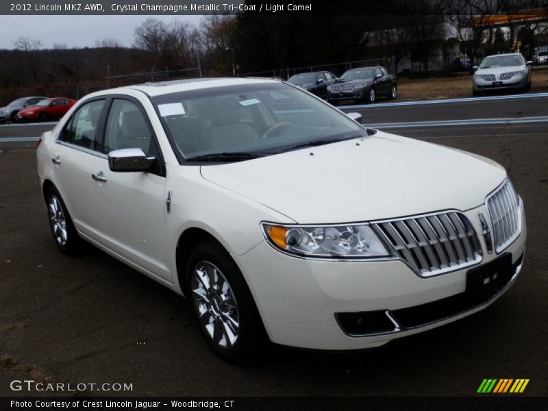 Crystal Champagne Metallic Tri-Coat / Light Camel 2012 Lincoln MKZ AWD