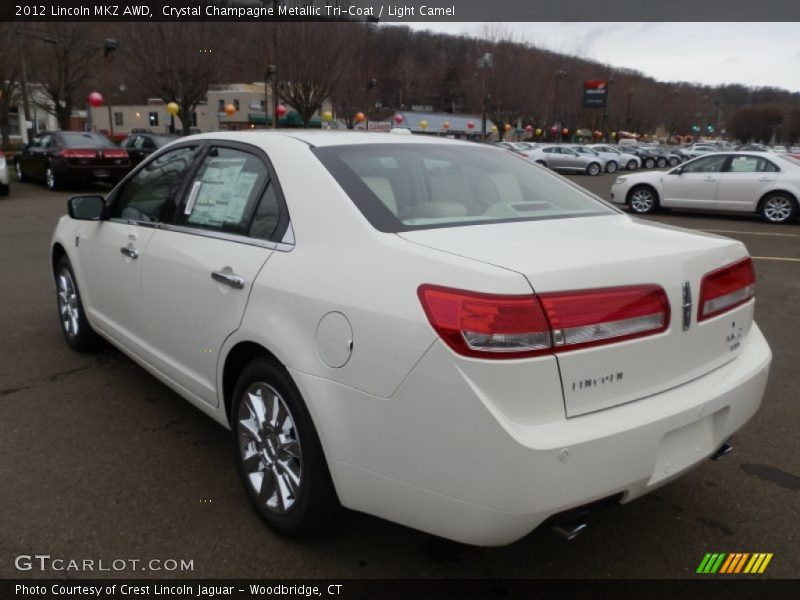 Crystal Champagne Metallic Tri-Coat / Light Camel 2012 Lincoln MKZ AWD