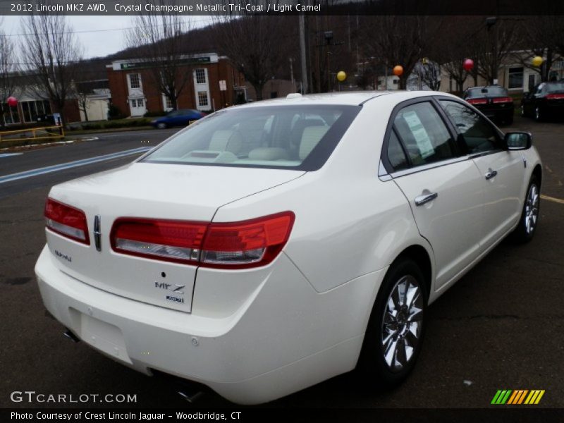 Crystal Champagne Metallic Tri-Coat / Light Camel 2012 Lincoln MKZ AWD