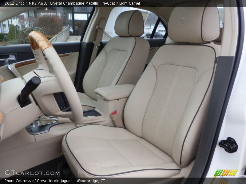 Crystal Champagne Metallic Tri-Coat / Light Camel 2012 Lincoln MKZ AWD