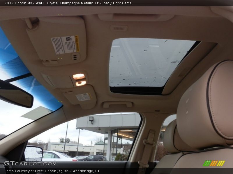 Crystal Champagne Metallic Tri-Coat / Light Camel 2012 Lincoln MKZ AWD