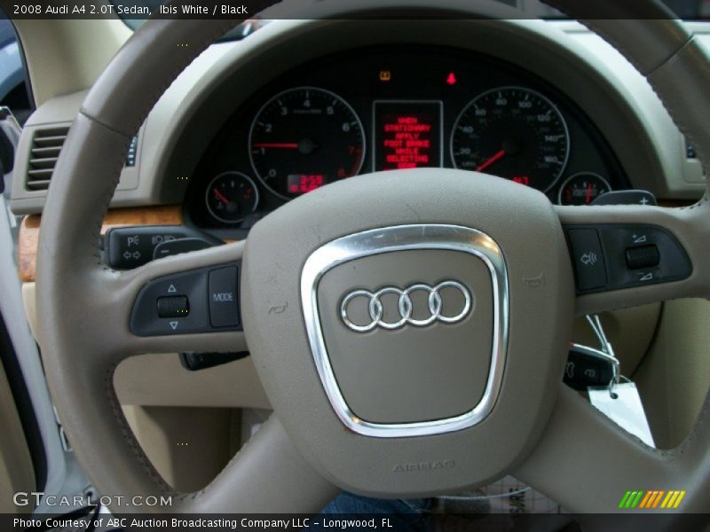 Ibis White / Black 2008 Audi A4 2.0T Sedan