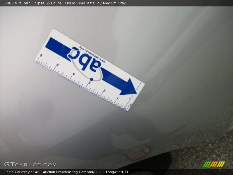Liquid Silver Metallic / Medium Gray 2008 Mitsubishi Eclipse GS Coupe