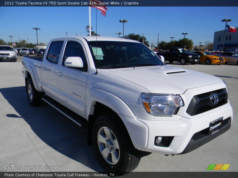 Super White / Graphite 2012 Toyota Tacoma V6 TRD Sport Double Cab 4x4